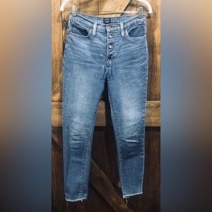 J. Crew High-Rise Skinny Jeans in Blue